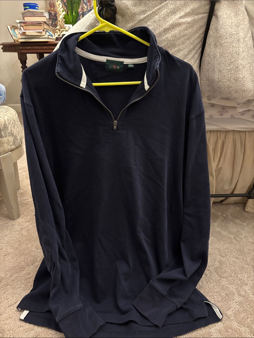 J. Crew Navy Half-Zip Pullover Sweatshirt